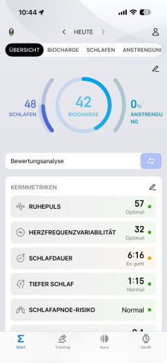 Amazfit Zepp: Biocharge steht auf der Startseite im Fokus. (Bild: Amazfit / Screenshot: Golem)